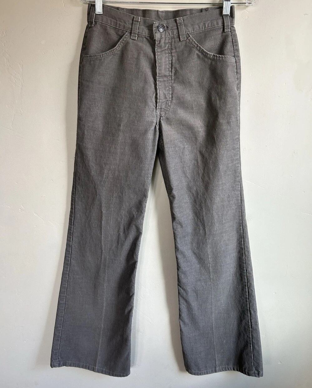 Levi’s Gray Corduroy Flare Pants Women 28x31 High Rise Bootcut Y2K Retro